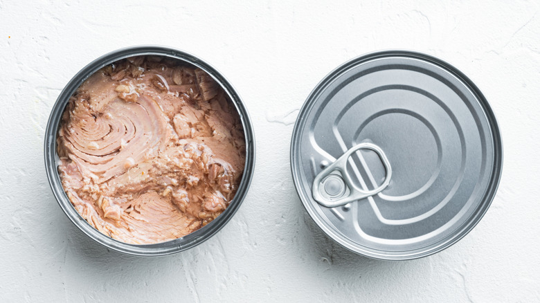 What is the white stuff in canned fish
