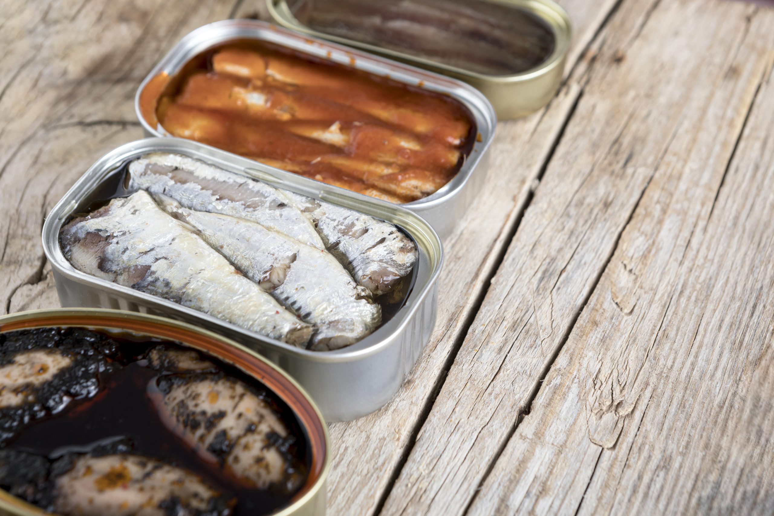 What tinned fish is high in protein